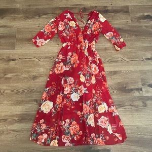 Long, flowy cocktail dress: worn once for wedding